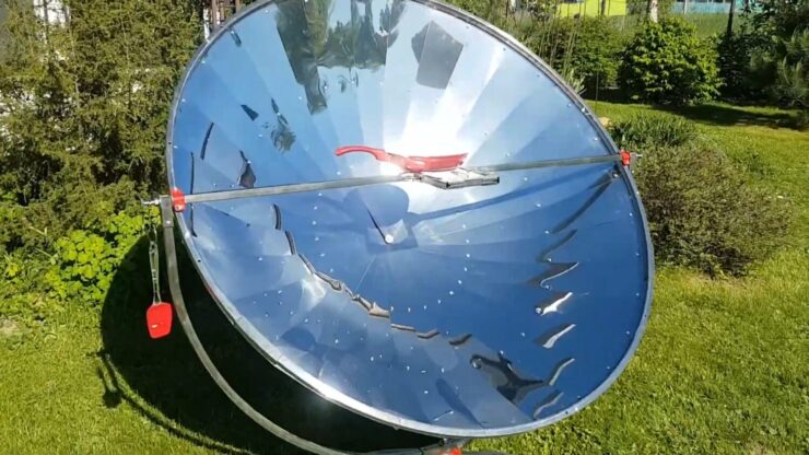 Round parabolic mirror cooker